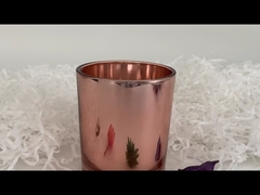 Vela cilíndrica de cristal de mercurio, taza con fragancia de flores, cera de té perfumada