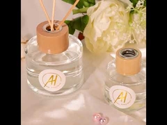 Difusor de láminas de botella de vidrio negro de aceite de fragancia de lujo 100 ml