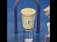 AROMA HOME Vela de vidrio perfumada de lujo de etiqueta privada Negro Blanco