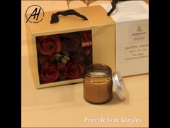 Juego de velas de botella marrón de cera natural de eucalipto con tapa de corcho