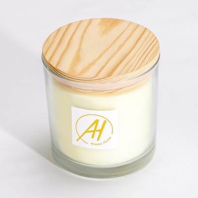 Vela perfumada 420g el 10*10cm de la tapa del algodón del tarro de cristal de madera de las mechas