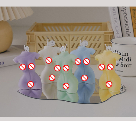 Cera desnuda modificada para requisitos particulares hecha a mano Cand de la soja de Shaped Carved Scent del modelo del torso femenino con curvas del cuerpo de la mujer de la etiqueta privada del HOGAR del AROMA