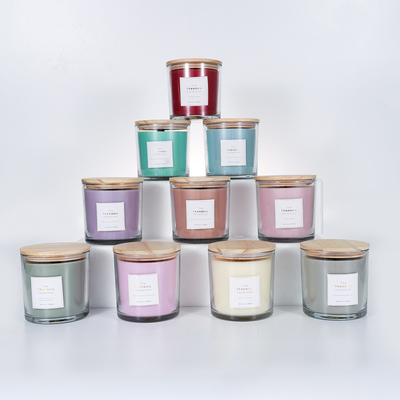 Vela blanca hecha a mano de la cera de Sage Outdoor Glass Scented Soy de la vainilla del granero para el hogar