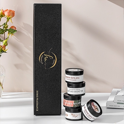 El regalo de la vela del tarro de la decoración fijó el viaje 100% de la cera de la soja Tin Scented Candle 5pcs/Set