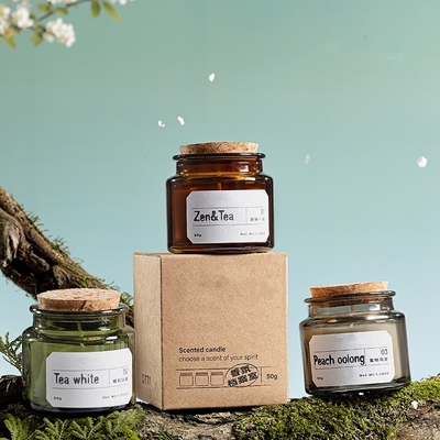 La impresión perfumada del regalo de la vela del cuerpo de la cera de la soja del Aromatherapy modifica el embalaje del artículo para requisitos particulares