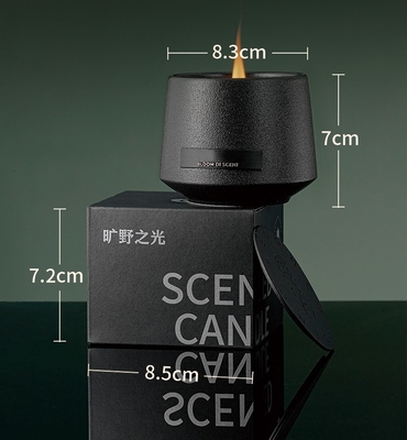 Fragancia personalizada regalo de cerámica negra vela perfumada para la decoración del hogar