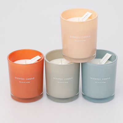 Vela perfumada de impresión de cristal de encargo de la cera de la soja del OEM del hogar del aroma