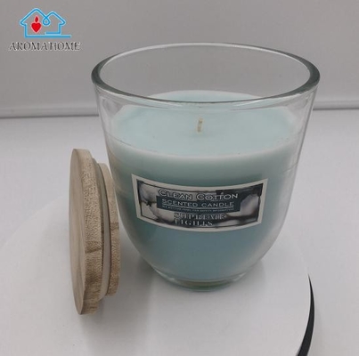 Velas al aire libre grandes de cristal ovales azules de la citronela para los insectos