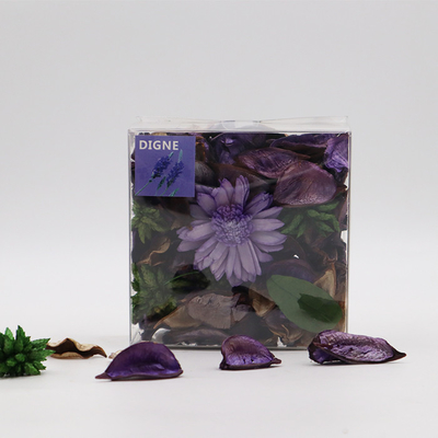 La bolsita perfumada secada hecha a mano del popurrí del aroma de los pétalos empaqueta 90g