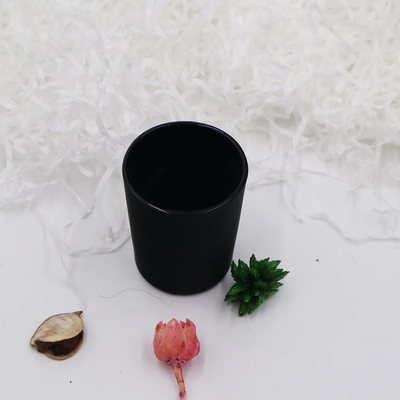 Tazas votivas 6.2x7.3 del candelero de cristal negro vacío de Tealight para la iglesia