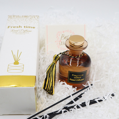 Sistema de lujo del regalo de Reed Diffuser 126ml del aroma en la botella de Brown para la fragancia casera