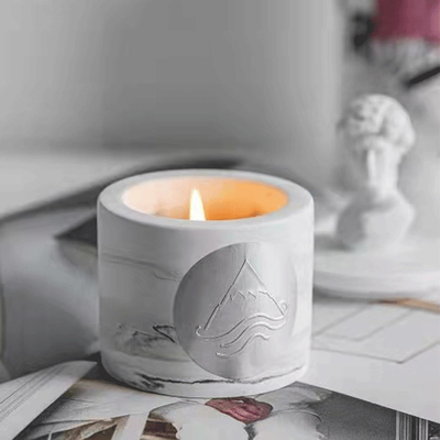 La aduana de la vela del hogar del aroma de la cera de Gardenia Ginger And Orange Scented Soy imprimió 65g