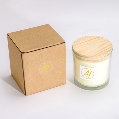Vela perfumada 420g el 10*10cm de la tapa del algodón del tarro de cristal de madera de las mechas
