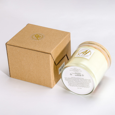 Vela perfumada 420g el 10*10cm de la tapa del algodón del tarro de cristal de madera de las mechas