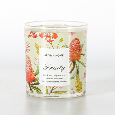 Vela perfumada de soja de lujo de vidrios de aromaterapia de etiqueta privada 220G 8x9cm