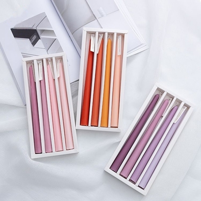 Velas cónicas de cera para iluminación religiosa, juego de regalo de 4 uds, color de mezcla de evento de fiesta de oración