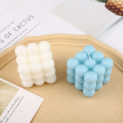 AROMA HOME Cube Ball Shape Macarons Color Velas talladas perfumadas para bodas