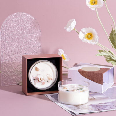 El vidrio de lujo de la etiqueta privada sospechó el tarro de la vela del Aromatherapy de la vela para el hogar