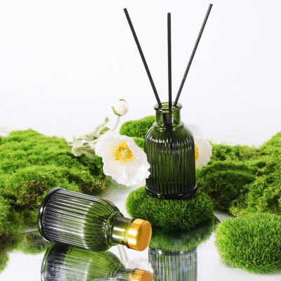 Botella de cristal Reed Diffuser Private Label 100ml de la fragancia con la tapa del metal del oro