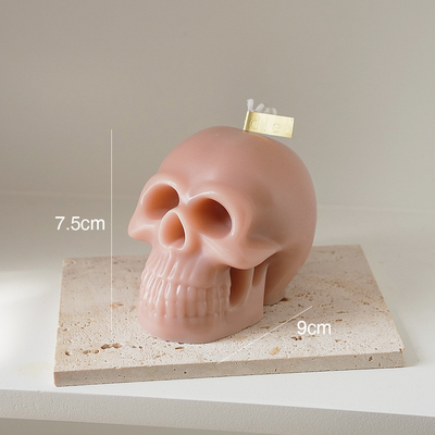 En existencia el negro Skulled sospechado blanco desnudo del rosa de Halloween de la Navidad de las ventas directas de la fábrica forma las velas para el regalo de Halloween