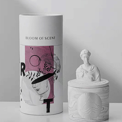 Tarro de cerámica de la vela de David Statue Vessels Candles Scented de las velas del AROMA de la escultura griega decorativa de encargo de la fragancia con L