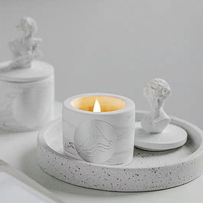 Tarro de cerámica de la vela de David Statue Vessels Candles Scented de las velas del AROMA de la escultura griega decorativa de encargo de la fragancia con L