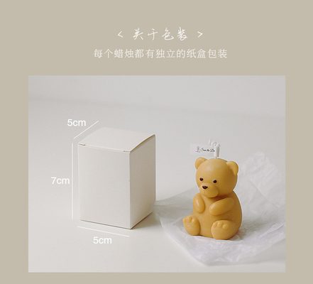El oso hecho a mano colorido 3D del HOGAR del AROMA formó la talla de las velas perfumadas para los accesorios caseros de la decoración