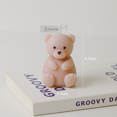El oso hecho a mano colorido 3D del HOGAR del AROMA formó la talla de las velas perfumadas para los accesorios caseros de la decoración