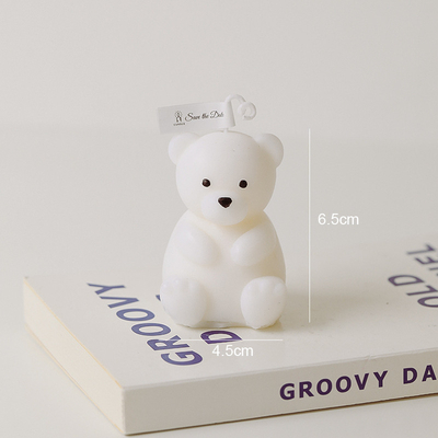 El oso hecho a mano colorido 3D del HOGAR del AROMA formó la talla de las velas perfumadas para los accesorios caseros de la decoración