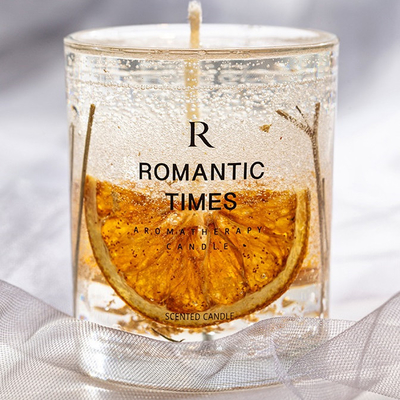 La flor de la decoración del HOGAR del AROMA sospecha la vela perfumada de la cera de la soja del gel de la etiqueta de Jelly Fragrance Candle Luxury Private en el tarro de cristal