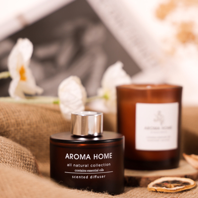 Sistema de lujo de Brown Reed Diffuser Scented Candles Gift del tarro de cristal de la fragancia del aceite de la Caliente-venta del HOGAR del AROMA
