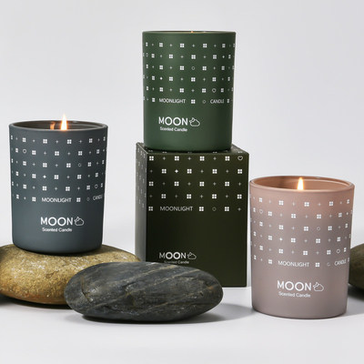 El Aromatherapy sin humo nórdico de lujo de encargo de la cera de la soja de la fragancia de la luna del día de la madre del HOGAR del AROMA que se casaba sospechó la vela en vidrio