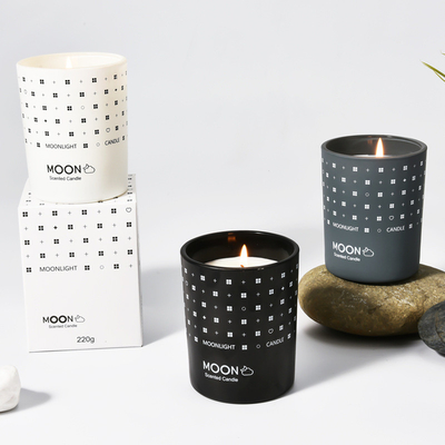 El tarro perfumado del Aromatherapy de la cera orgánica de la soja mira al trasluz la etiqueta privada duradera