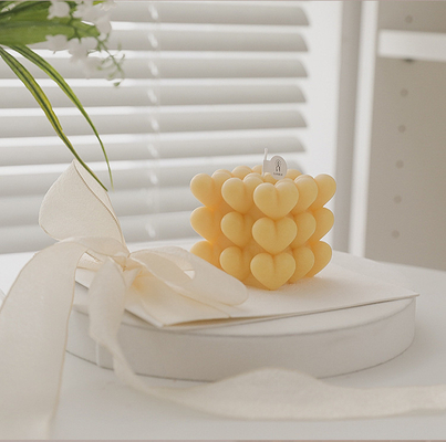 La vela geométrica de la burbuja del cubo de la cera de la soja del Aromatherapy del cubo del OEM Rubik del INS del HOGAR del AROMA sospechó las velas para la decoración casera