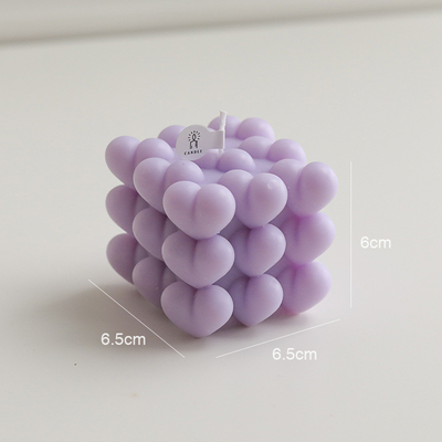 La vela geométrica de la burbuja del cubo de la cera de la soja del Aromatherapy del cubo del OEM Rubik del INS del HOGAR del AROMA sospechó las velas para la decoración casera