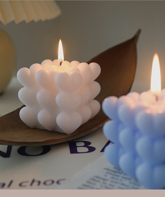 La vela geométrica de la burbuja del cubo de la cera de la soja del Aromatherapy del cubo del OEM Rubik del INS del HOGAR del AROMA sospechó las velas para la decoración casera