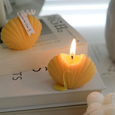 Los ornamentos Shell Aromatherapy Soy Wax Creative del cubo del OEM del INS del HOGAR del AROMA sospecharon las velas para la decoración casera del regalo de cumpleaños