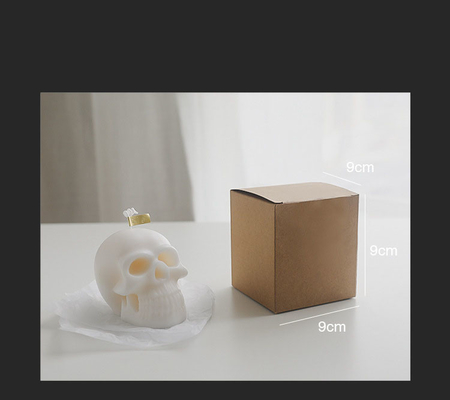 Vela perfumada formada cráneo al por mayor del arte de la cera de la soja de la novedad de la etiqueta de soldado de la fragancia de la decoración del hogar de Halloween