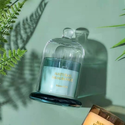 La cera grande de encargo del tamaño de Rose Amber Ebony Fresh Spring Cream Coffee de la etiqueta de la acción sospechó velas en tarro con la tapa de Bell