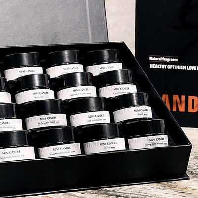 Muestra 16pcs/Set Mini Scented Candle del olor de la fragancia de la cera de la soja de la Navidad de las compras del precio de China del HOGAR del AROMA la mejor