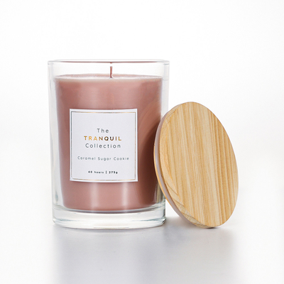 Vela blanca hecha a mano de la cera de Sage Outdoor Glass Scented Soy de la vainilla del granero para el hogar
