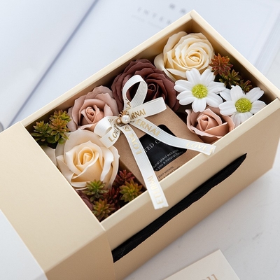 Regalo de cumpleaños inmortal del regalo del día de madre del día de 2023 de la flor del Aromatherapy de la vela de regalo tarjetas del día de San Valentín de caja Rose Dried Flower Bouq