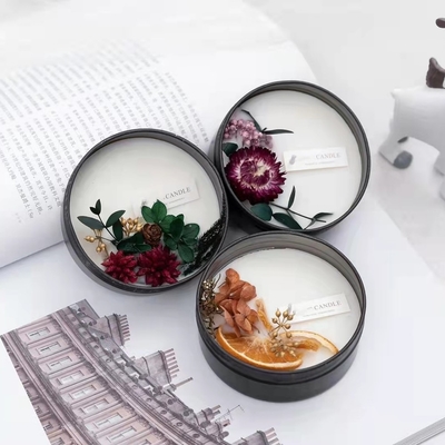 La cera de la soja derrite la boda sospechada de Tin Candles With Potpourri For de la etiqueta privada