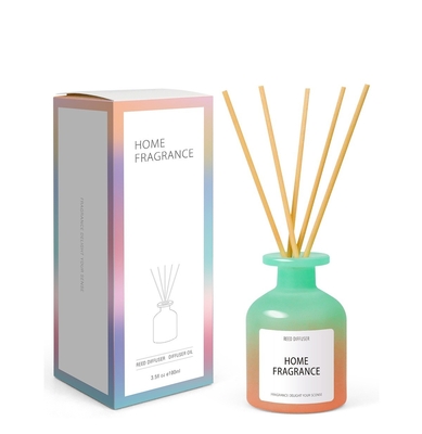 Flor fresca Reed Diffuser de la botella de cristal del dormitorio del aire de la botella de aceite esencial del Aromatherapy