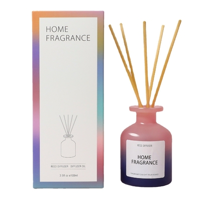 Flor fresca Reed Diffuser de la botella de cristal del dormitorio del aire de la botella de aceite esencial del Aromatherapy