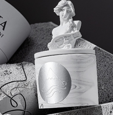 Vela perfumada hecha a mano George David COS Plaster Gypsum Sculpture de la fragancia