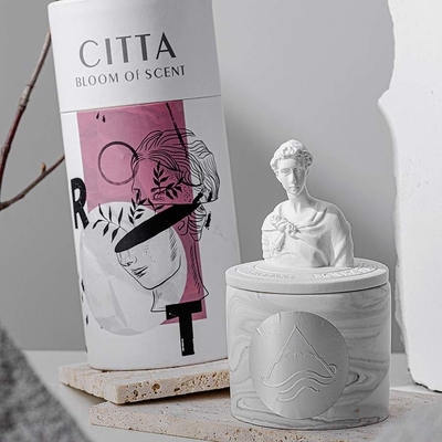 Vela perfumada hecha a mano George David COS Plaster Gypsum Sculpture de la fragancia