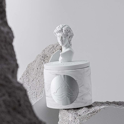 Vela perfumada hecha a mano George David COS Plaster Gypsum Sculpture de la fragancia