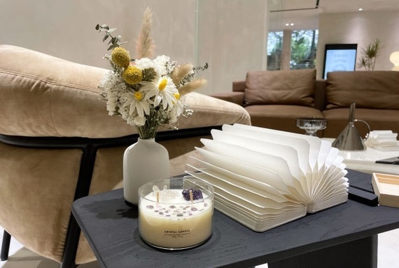 El HOGAR Logo Soy Wax Crystal Stone de encargo del AROMA mira al trasluz las 10 onzas perfumada grande