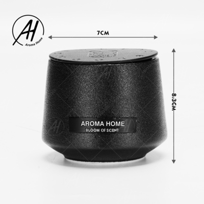 Matte Glass Jar Soy Wax negro sospechó el hogar del aroma mira al trasluz la etiqueta privada de encargo